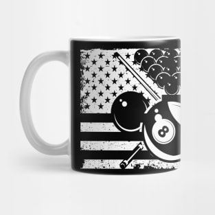 Billiards Pool American USA Flag 8 Stars Mug